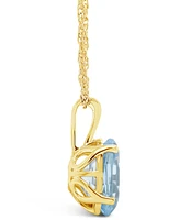 Macy's Topaz (3-5/8 ct. t.w.) Pendant Necklace in 14K Gold