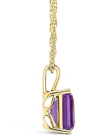 Macy's Amethyst (3-1/7 ct. t.w.) Pendant Necklace in 14K Gold