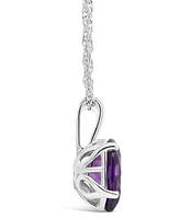 Macy's Amethyst (2-1/2 ct. t.w.) Pendant Necklace in 14K White Gold