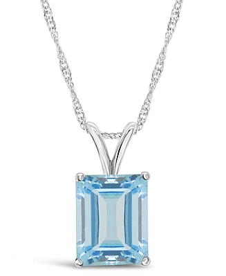 Macy's Topaz (4-1/4 ct. t.w.) Pendant Necklace in 14K White Gold