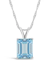 Macy's Topaz (4-1/4 ct. t.w.) Pendant Necklace in 14K White Gold