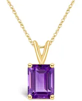 Amethyst (3-1/7 ct. t.w.) Pendant Necklace 14K Yellow Gold or White