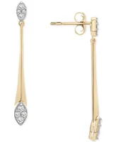 Wrapped in Love Diamond Elongated Drop Earrings (1/2 ct. t.w.) in 14k Gold, Created for Macy's