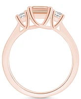 Macy's Morganite and Diamond Ring (1-3/8 ct.t.w 1/4 ct.t.w) 14K Rose Gold