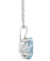 Macy's Topaz (3-5/8 ct. t.w.) Pendant Necklace in 14K White Gold