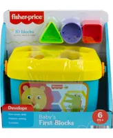 Fisher-Price Baby's First Blocks Shape Sorting Toy with Storage Bucket