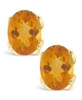 Macy's Citrine (2-3/8 ct. t.w.) Stud Earrings in 14K Gold