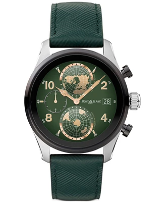 Montblanc Men's Summit 3 Green Leather Strap Smart Watch 42mm