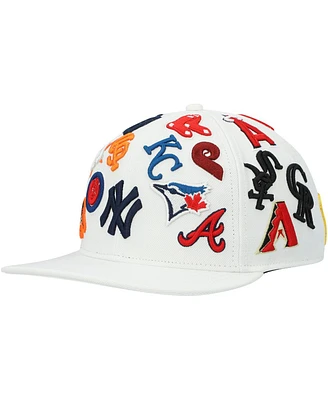 Men's Pro Standard White Mlb Pro League Wool Snapback Hat