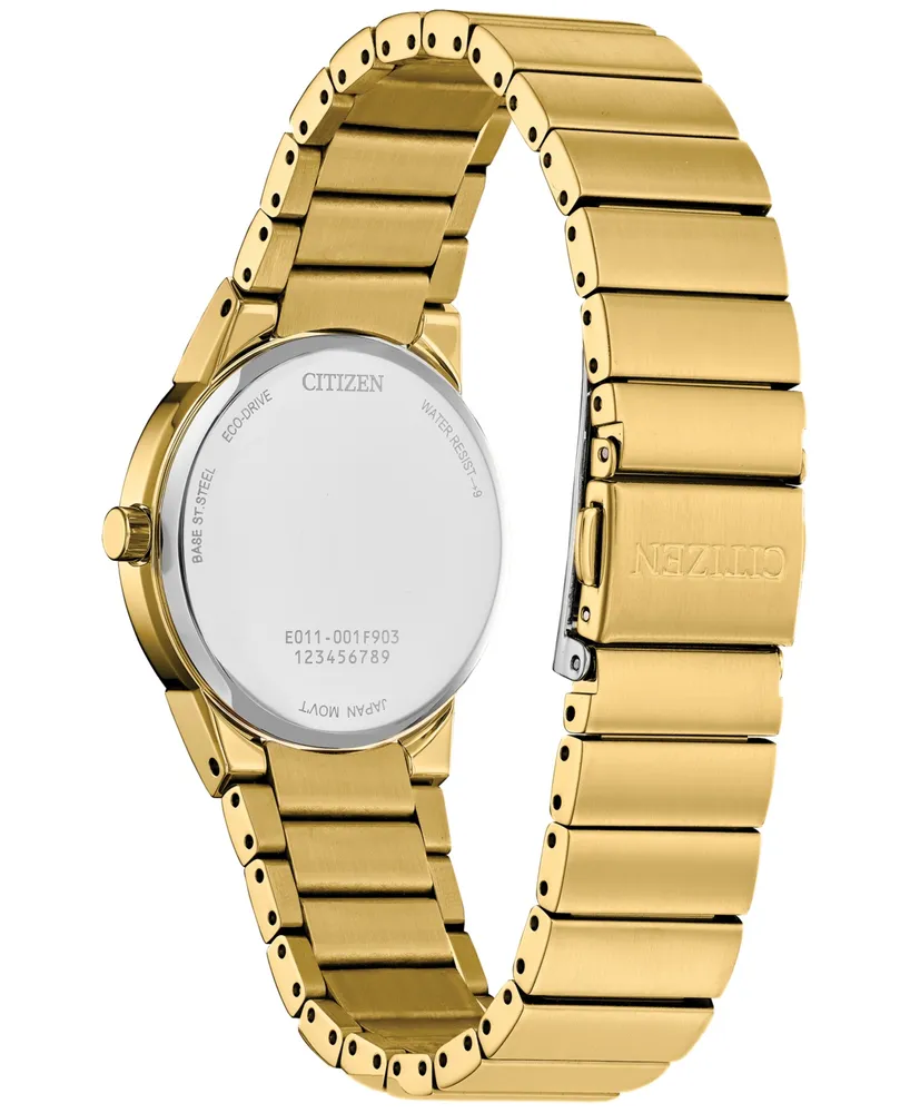 Citizen Eco-Drive Women's Axiom Gold-Tone Stainless Steel Bracelet Watch 32mm