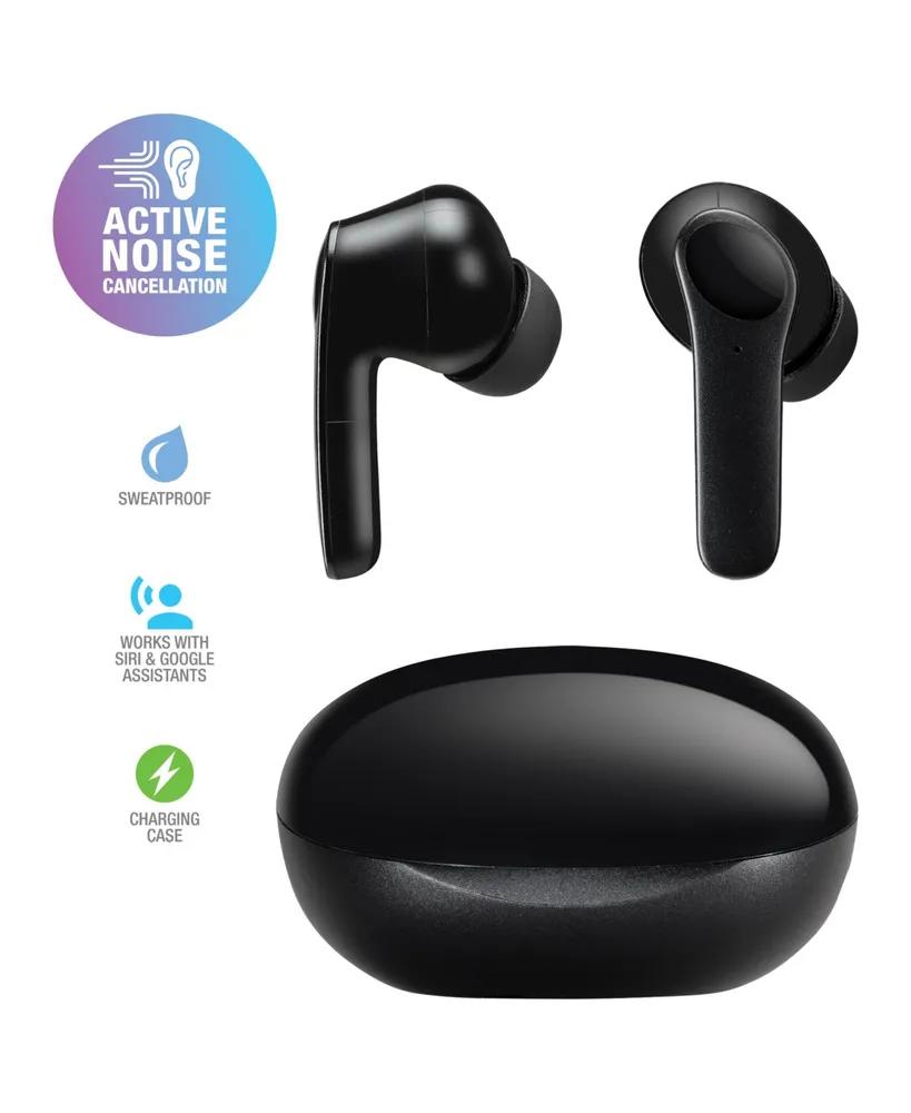 iLive Truly Wireless Active Noise Canceling Ear Buds with Charging Case, 2.28" x 2.28"