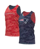 Men's Foco Navy, Red New England Patriots Reversible Mesh Tank Top