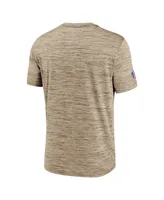 Men's Nike Brown Cleveland Browns Sideline Velocity Athletic Stack Performance T-shirt