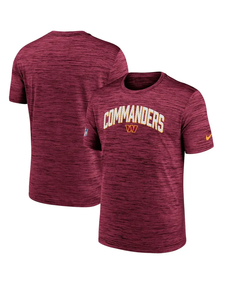 Men's Nike Burgundy Washington Commanders Sideline Velocity Athletic Stack Performance T-shirt