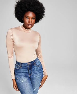 And Now This Women's Mock-Turtleneck Long-Sleeve Bodysuit