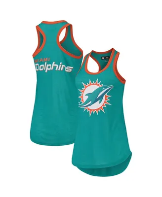Women's G-iii 4Her by Carl Banks Aqua Miami Dolphins Tater Tank Top