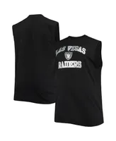 Men's Black Las Vegas Raiders Big and Tall Muscle Tank Top