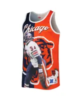 Men's Mitchell & Ness Walter Payton Navy, Orange Chicago Bears Retired Player Graphic Tank Top