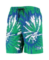 Men's Foco College Neon Green Seattle Seahawks Retro Static Mesh Lounge Shorts