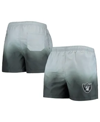 Men's Foco Black, Las Vegas Raiders Dip-Dye Swim Shorts