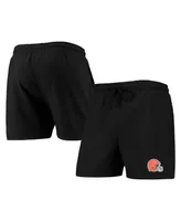 Men's Foco Black Cleveland Browns Magic Print Palm Traditional Swim Shorts