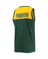 Men's Starter Green, Gold Green Bay Packers Team Touchdown Fashion Tank Top