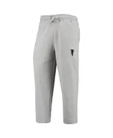 Men's Starter Heathered Gray Atlanta Falcons Team Throwback Option Run Sweatpants