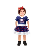 Toddler Girls Royal New York Giants Tutu Tailgate Game Day V-Neck Costume