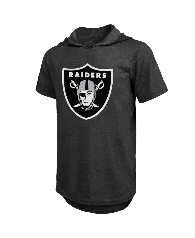 Men's Majestic Threads Davante Adams Black Las Vegas Raiders Player Name & Number Short Sleeve Hoodie T-shirt