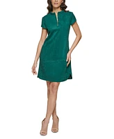 kensie Faux-Suede Shift Dress