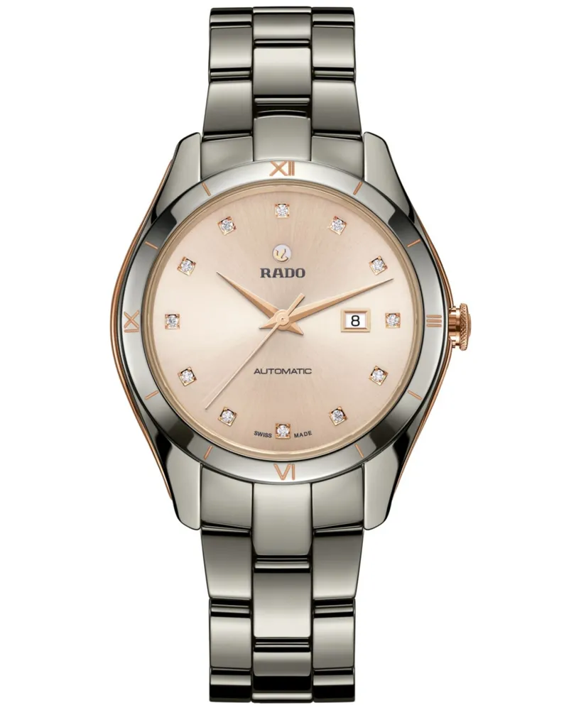 Rado Women's Swiss Automatic HyperChrome Gray Ceramic Bracelet 36mm