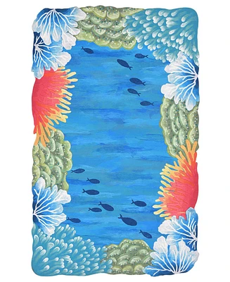 Liora Manne' Visions Iv Reef Border 5' x 8' Outdoor Area Rug
