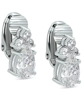 Giani Bernini Cubic Zirconia Pear-Shape Clip-On Stud Earrings, Created for Macy's