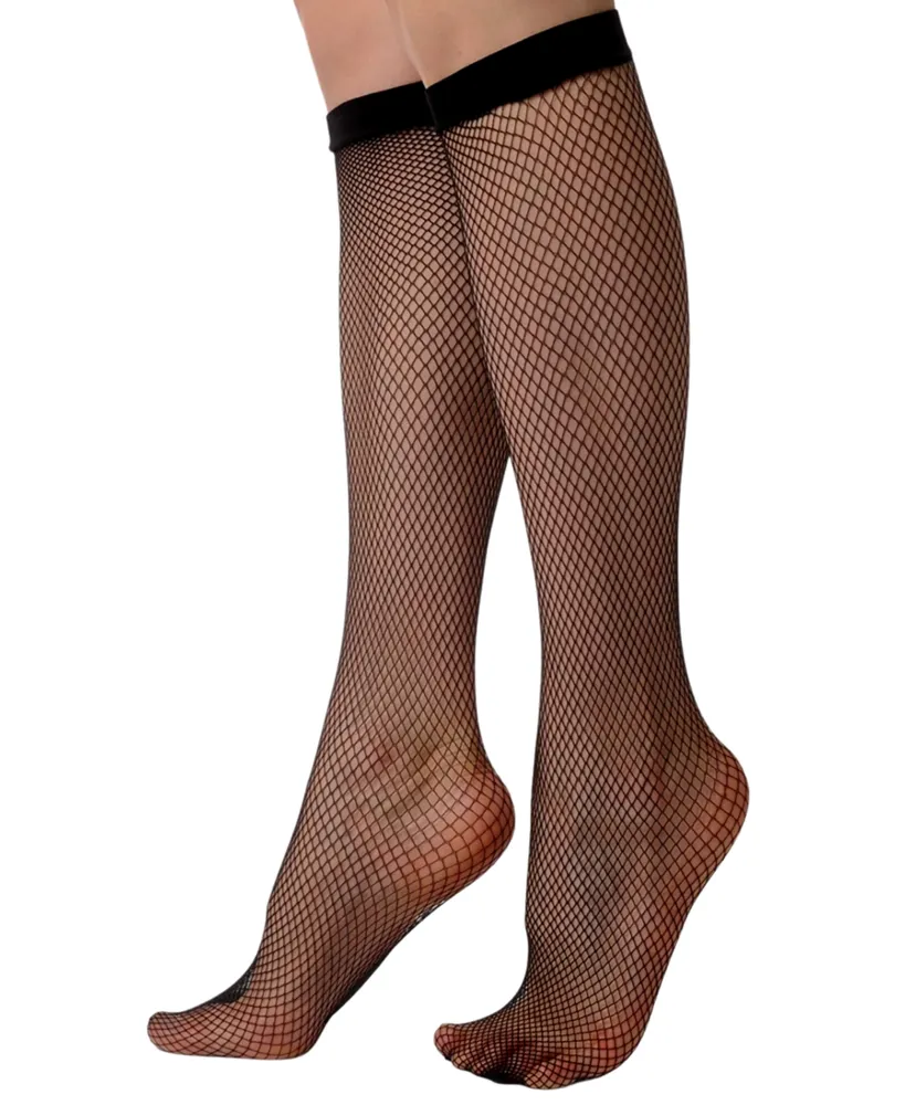 Women's European Made Fishnet 1 Pair of Knee-highs