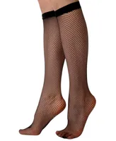 Women's European Made Fishnet 1 Pair of Knee-highs