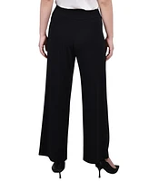 Ny Collection Petite Cropped Solid Pull On Pants with Sash