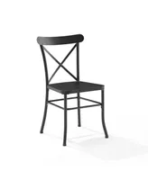 Astrid 2 Piece Indoor Outdoor Metal Dining Chair Set