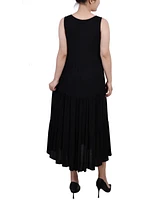 Ny Collection Petite Sleeveless Surplice Tiered Dress