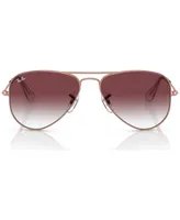 Ray-Ban Jr Kids Sunglasses, Gradient Aviator RJ9506 (ages 7-10) - Rose Gold