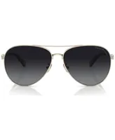 Coach Women's Polarized Sunglasses, HC714061-yp - Shiny Light Gold