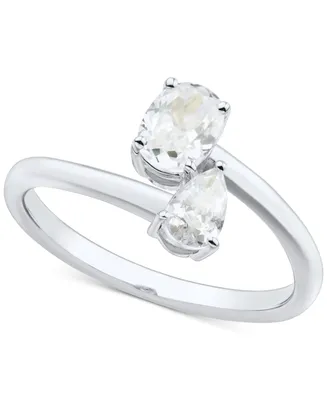 Diamond Pear & Oval Bypass Engagement Ring (3/4 ct. t.w.) in 14k White Gold
