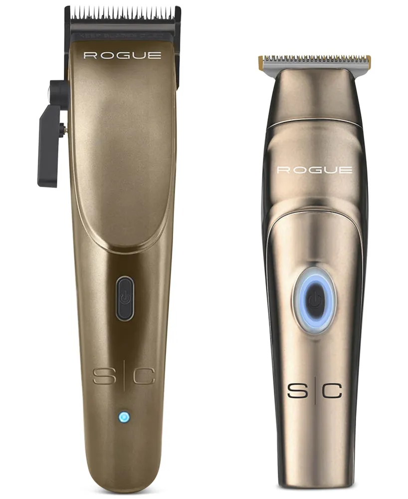 StyleCraft Professional Rogue Professional 9V Magnetic Motor Cordless Clipper and Trimmer Combo Set - Matte Gunmetal