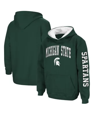 Big Boys Colosseum Green Michigan State Spartans 2-Hit Team Pullover Hoodie