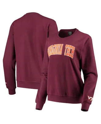 Women's Colosseum Maroon Virginia Tech Hokies Campanile Pullover Sweatshirt