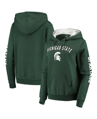 Women's Colosseum Green Michigan State Spartans Loud and Proud Pullover Hoodie