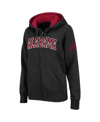 Women's Colosseum Alabama Crimson Tide Arched Name Full-Zip Hoodie