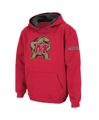 Big Boys Stadium Athletic Red Maryland Terrapins Logo Pullover Hoodie