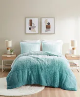 Intelligent Design Brielle Ombre Shaggy Faux Fur -Pc. Comforter Set