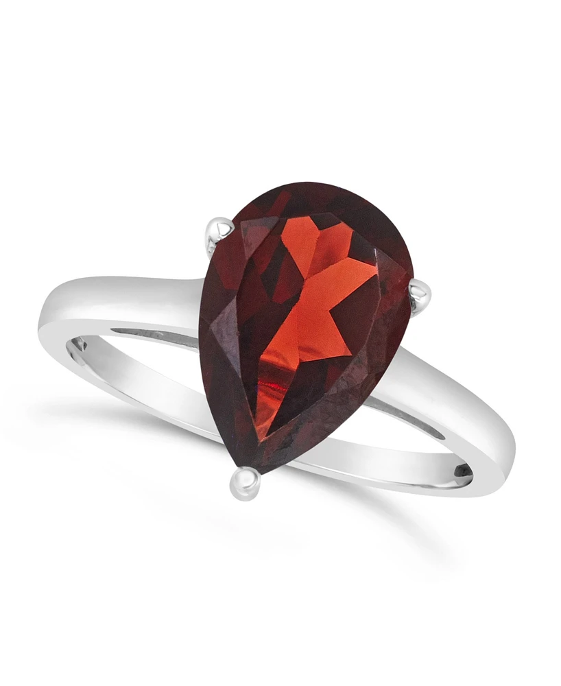 Macy's Garnet (3-1/3 ct. t.w.) Ring 14K White Gold