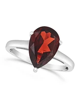 Macy's Garnet (3-1/3 ct. t.w.) Ring 14K White Gold